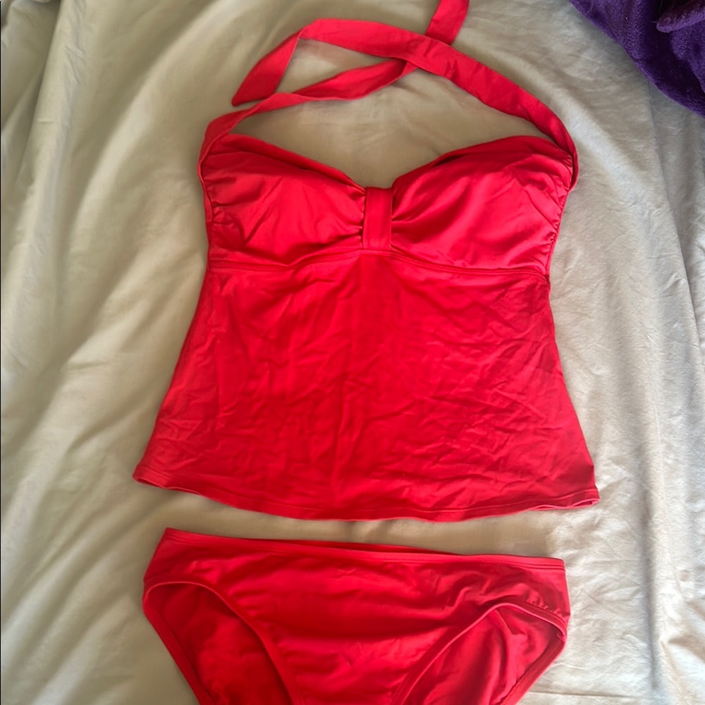 Red Halter tankini Set size 10